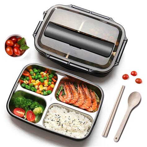 leak proof metal bento box|adult size bento box.